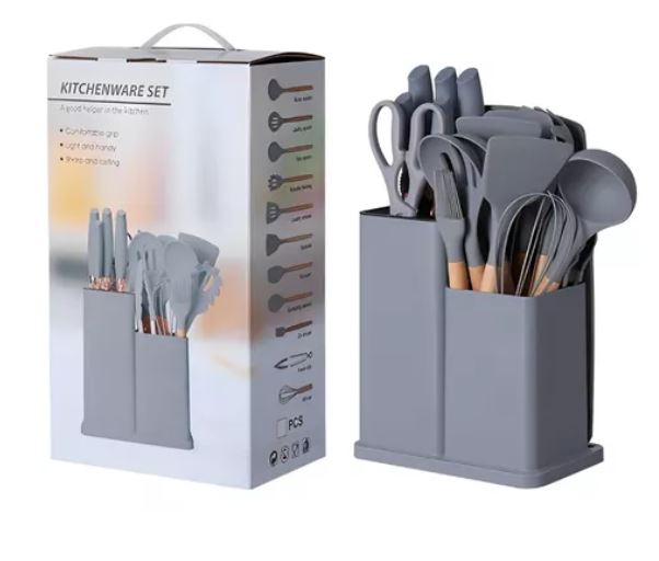 SET DE UTENSILIOS COCINA EN SILICONA X19